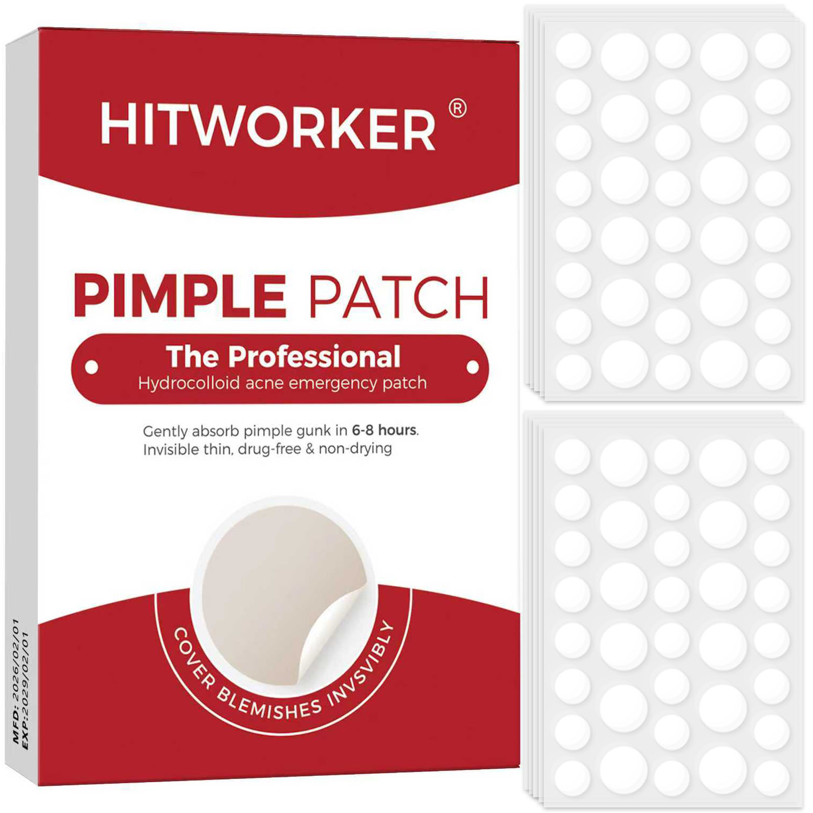 Hydrocolloid Acne Patch - Onzichtbare waterdichte hydrocolloïde acnepleister voor gezichtsreiniging,
