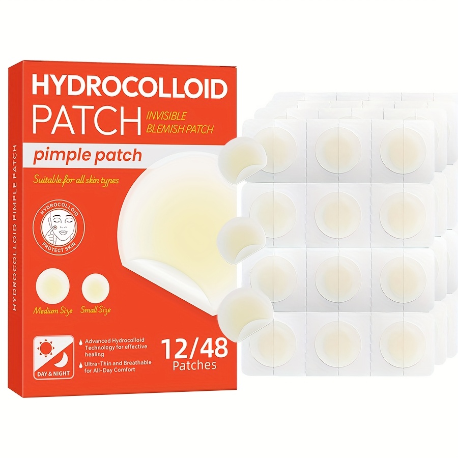 Hydrocolloid Acne Patch - 48-delige hydrocolloïde acnepleisters bieden onzichtbare dekking,