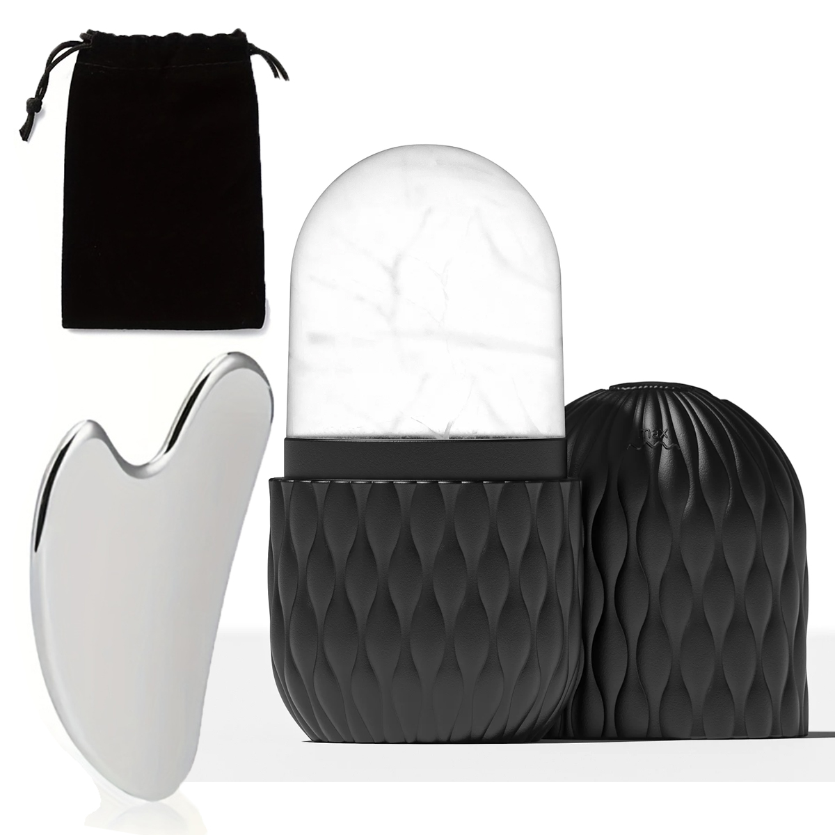 Skincare Glowing - IJsroller & RVS Gua Sha set