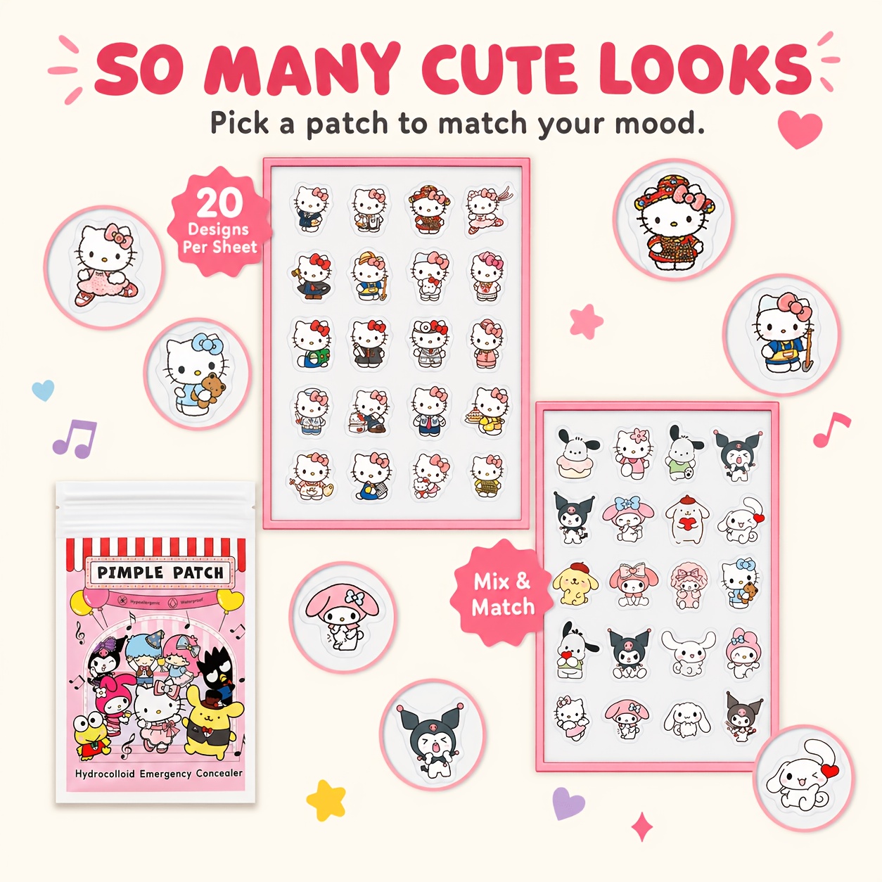 40/120 stuks Hello Kitty acnep - Hydrocolloid Acne Patch recensie en prijs