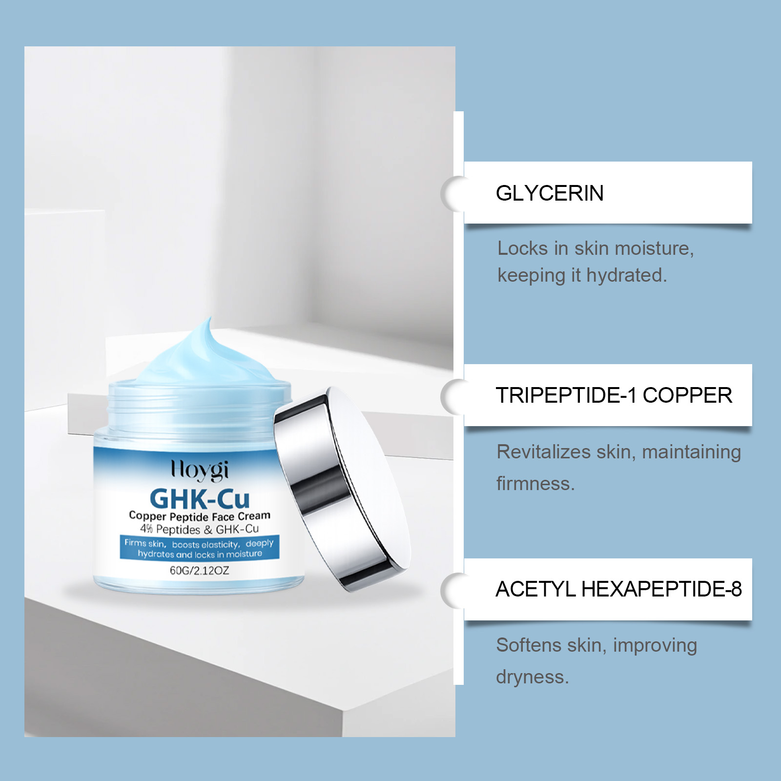 GHK-Cu Koperpeptide Huidverzor - Skincare Glowing recensie en prijs