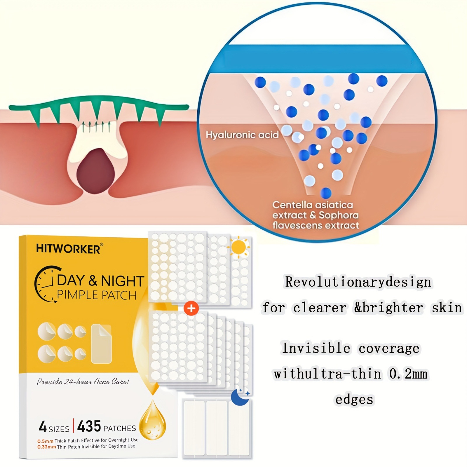 435 transparante acnepleisters - Hydrocolloid Acne Patch recensie en prijs